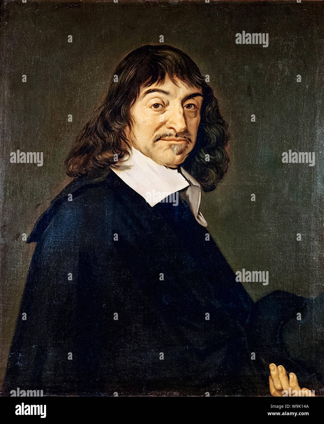 René Descartes (1596-1650), après la peinture portrait Frans Hals, 1649-1700 Banque D'Images