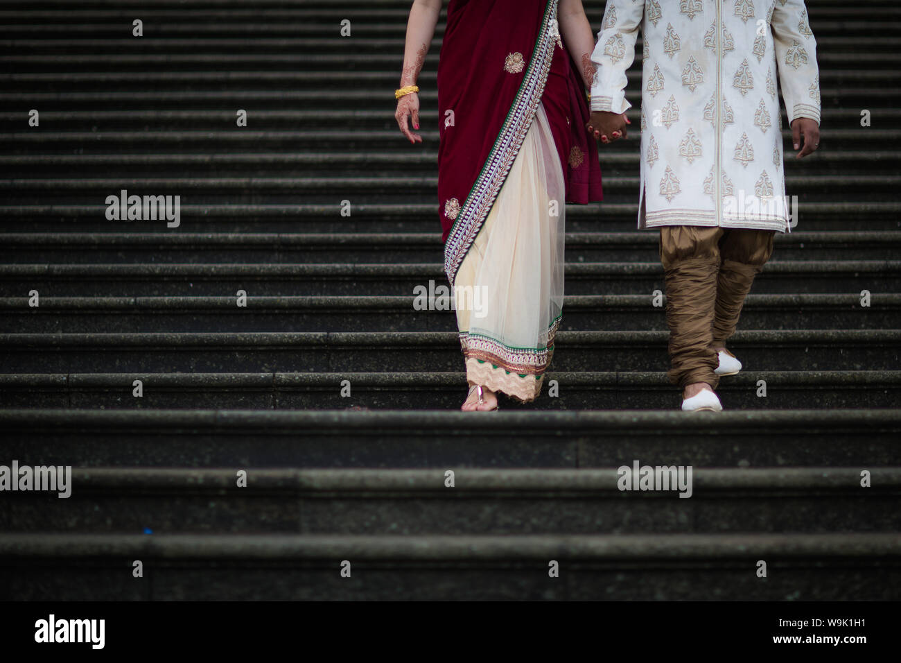 Couple indien et chinois, Royaume-Uni, Europe Banque D'Images