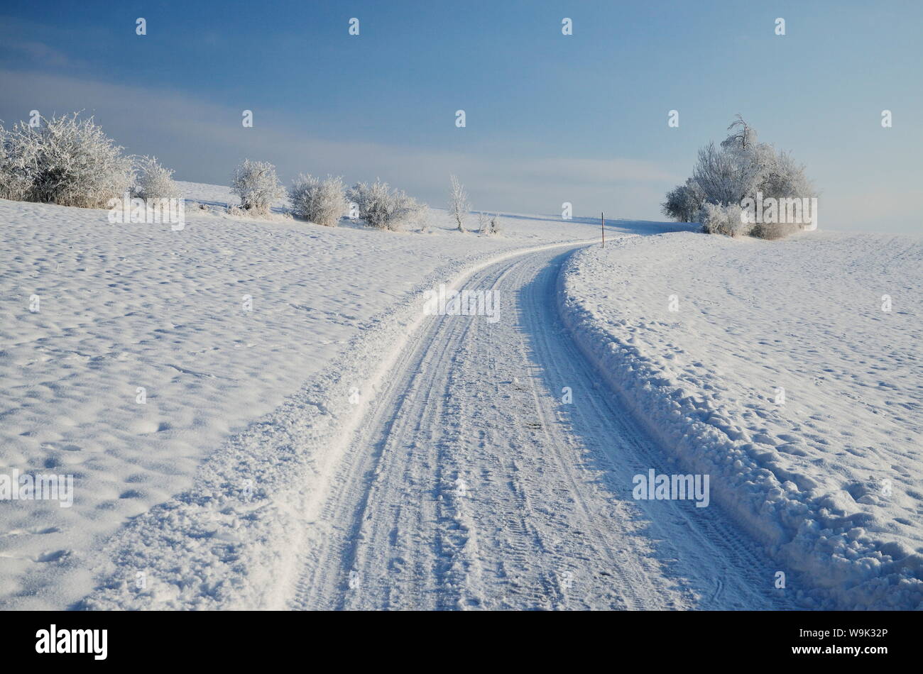 Paysage d'hiver, près de Villingen-Schwenningen, Forest-Baar Noir (forêt-Noire-baar) district, Baden-Wurttemberg, Germany, Europe Banque D'Images