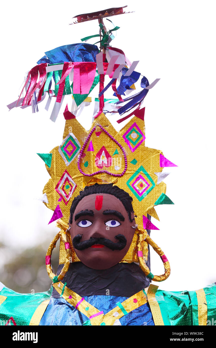 Sculptures de Ravana Dussehra pendant Banque D'Images