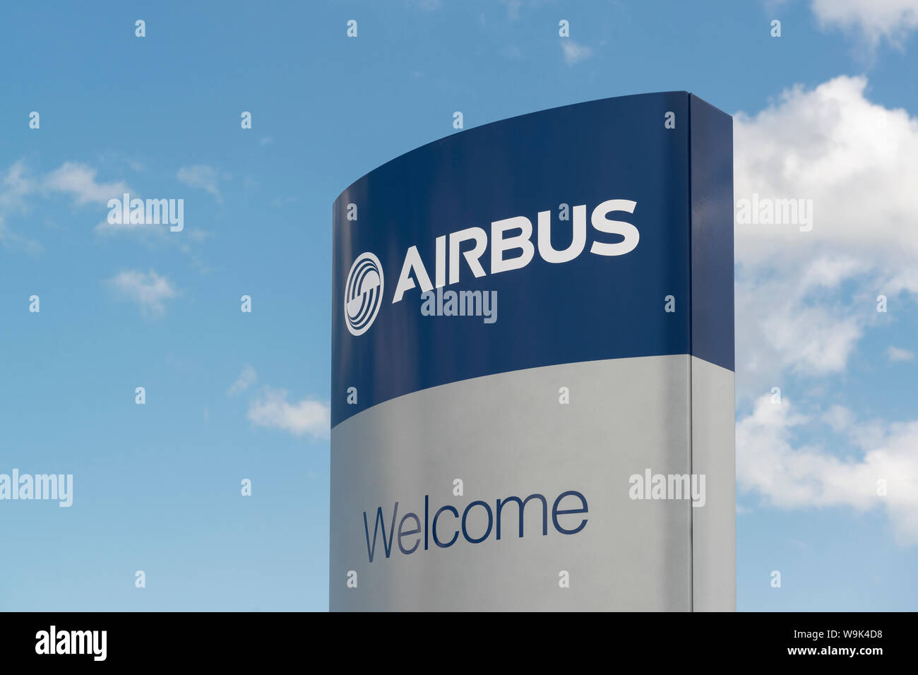 L'affichage à l'usine aéronautique Airbus à Broughton, près de Chester, Royaume-Uni (usage éditorial uniquement). Banque D'Images