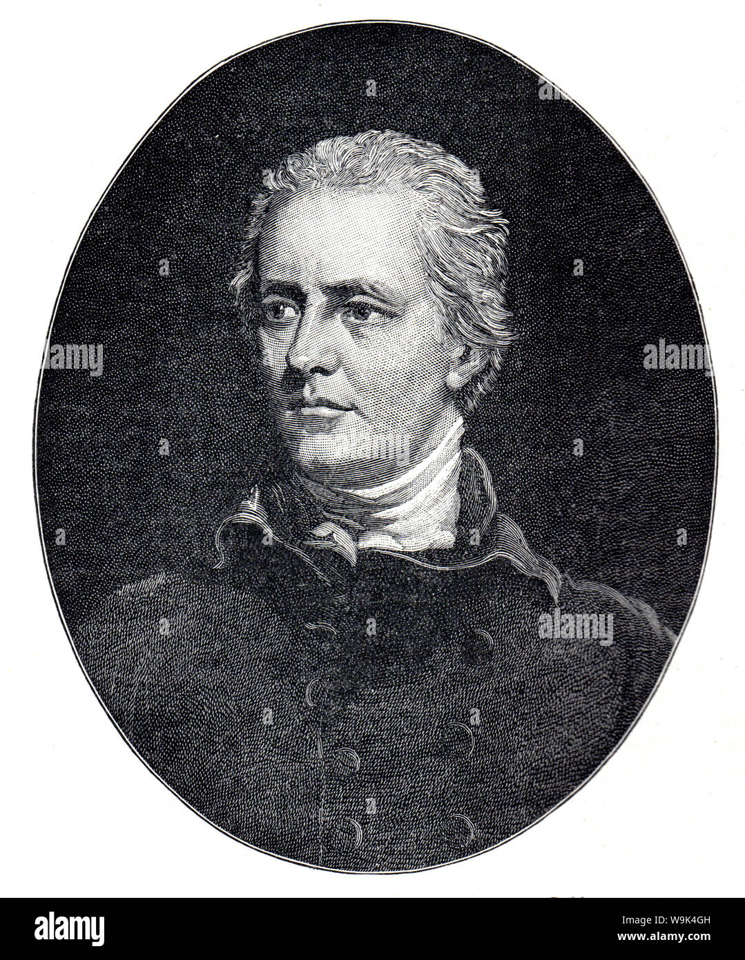 Portrait de William Pitt l'ancien, le 1er comte de Chatham, 1er comte de Chatham, illustration en noir et blanc ; Banque D'Images