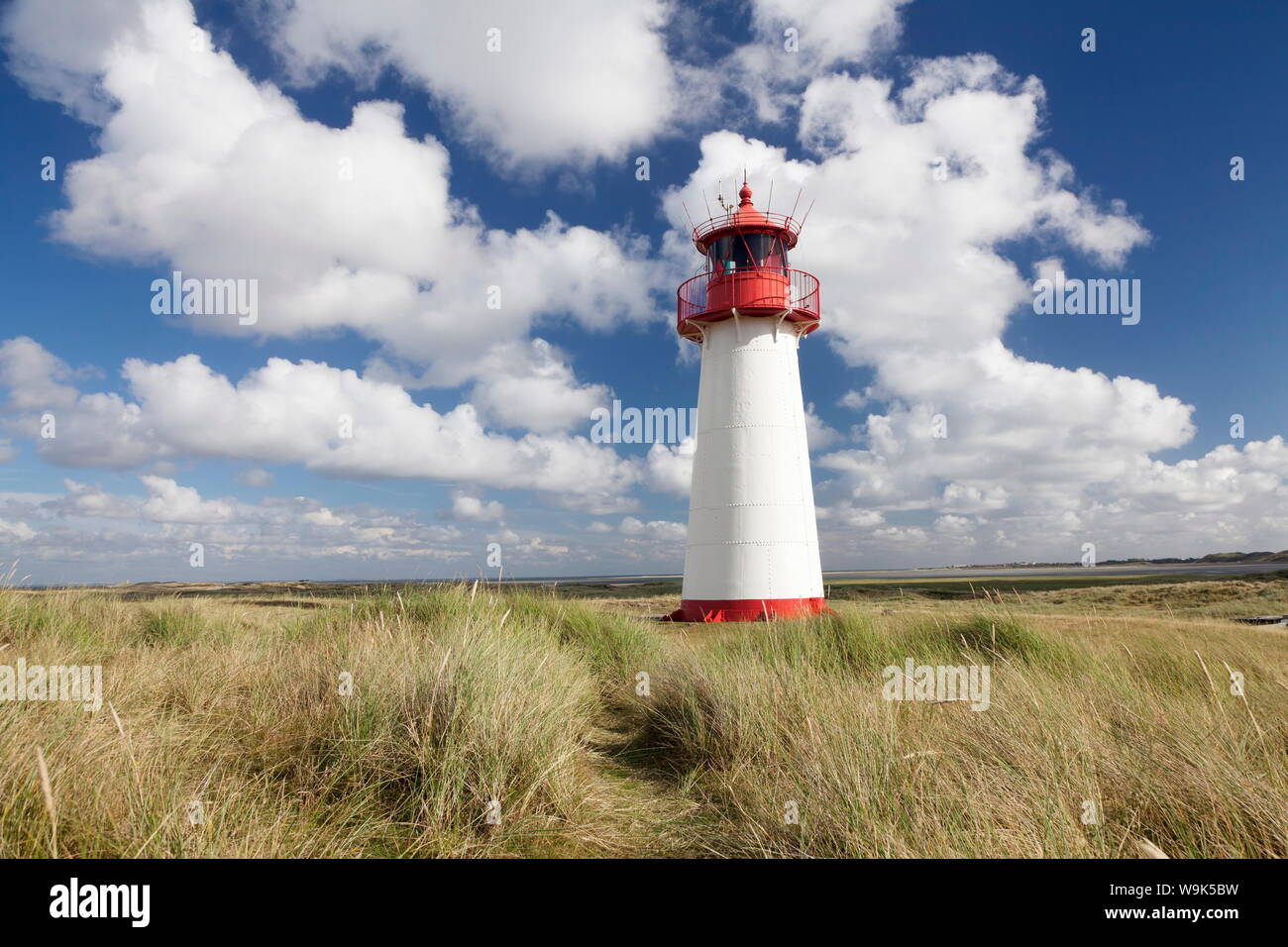 Liste Phare Ouest, Ellenbogen, l'île de Sylt, au nord de l'archipel frison Schleswig Holstein, Allemagne, Europe Banque D'Images