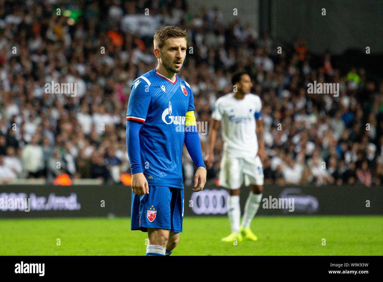 Copenhague, Danemark. 13rd, 2019 Août. Marko marin de l'étoile rouge Belgrade vu au cours de la Ligue des Champions match de qualification entre FC Copenhague et l'étoile rouge de Belgrade à Telia Parken. (Photo crédit : Gonzales Photo - Dejan Obretkovic). Banque D'Images