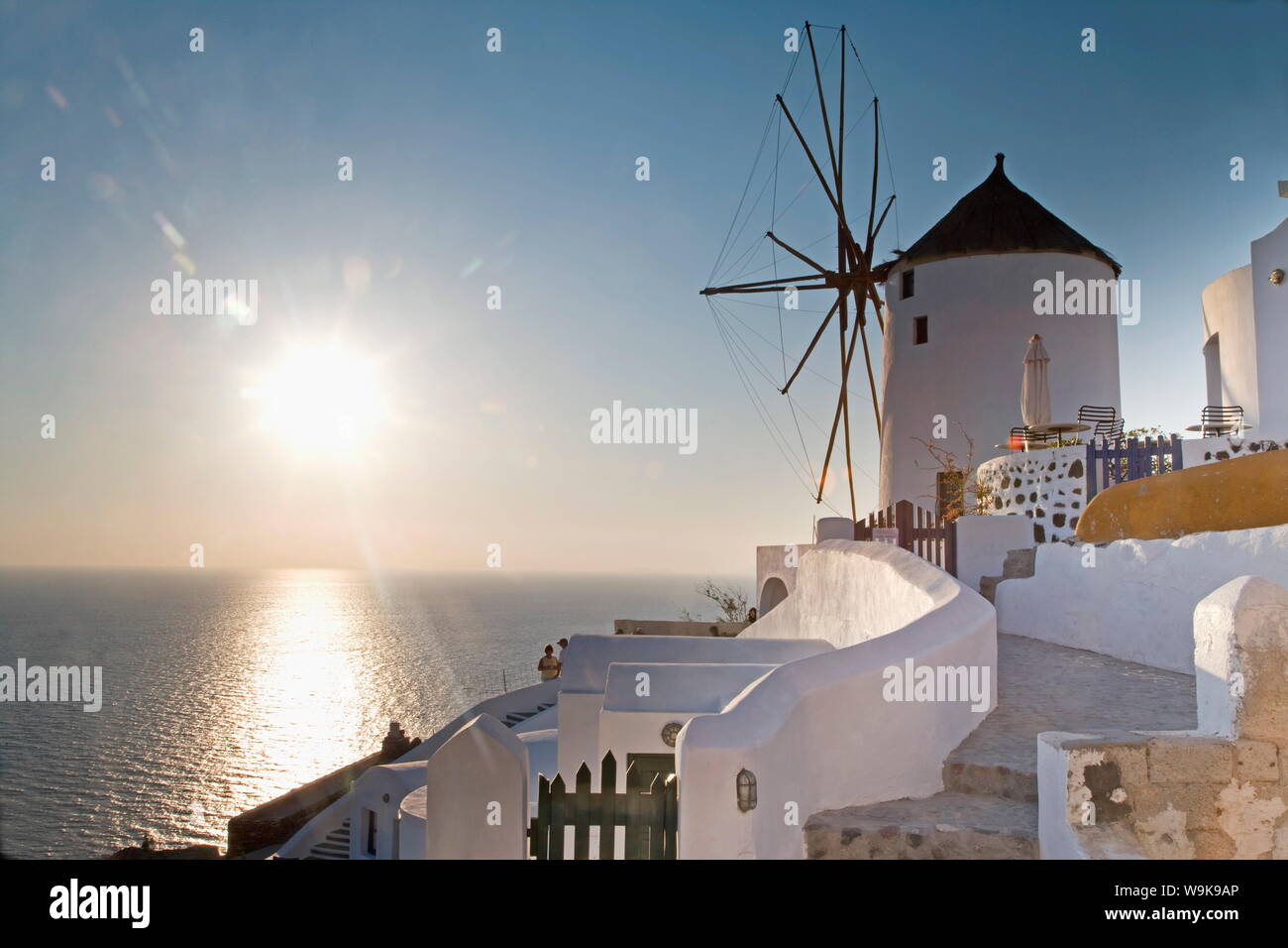 Moulin, Oia, Santorin (thira), îles Cyclades, îles grecques, Grèce, Europe Banque D'Images