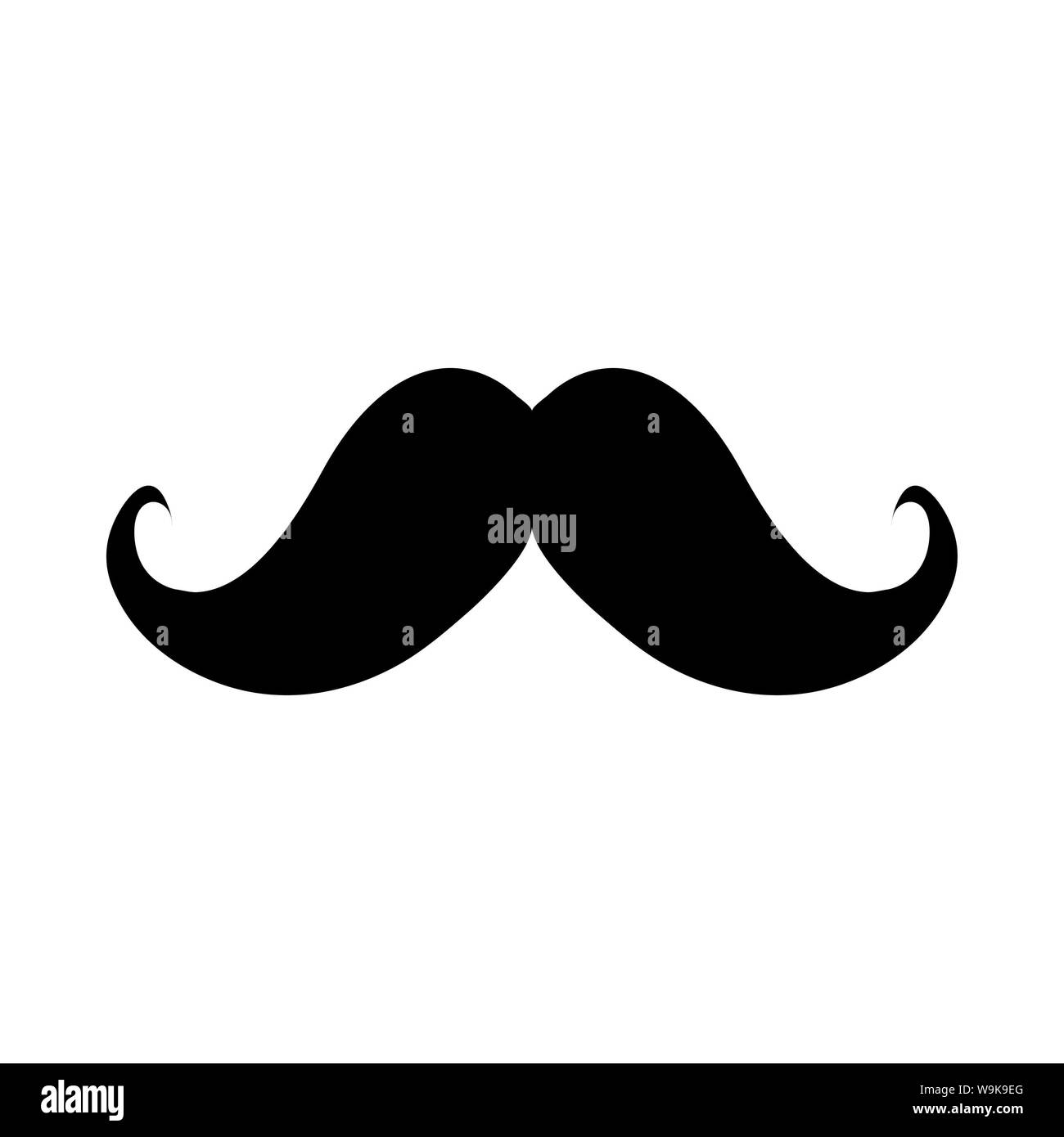 Moustache Moustache Modèle de conception de l'icône ou le logo de l'illustration. L'utilisation parfaite pour site web, tendance, design, etc. Banque D'Images