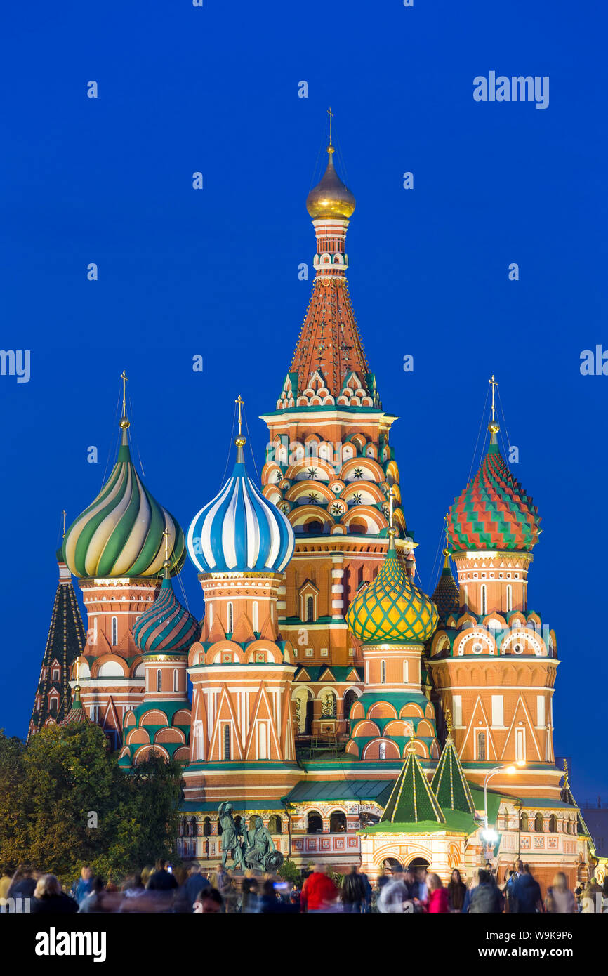 Cathédrale saint basilics dans carré rouge, UNESCO World Heritage Site, Moscou, Russie, Europe Banque D'Images