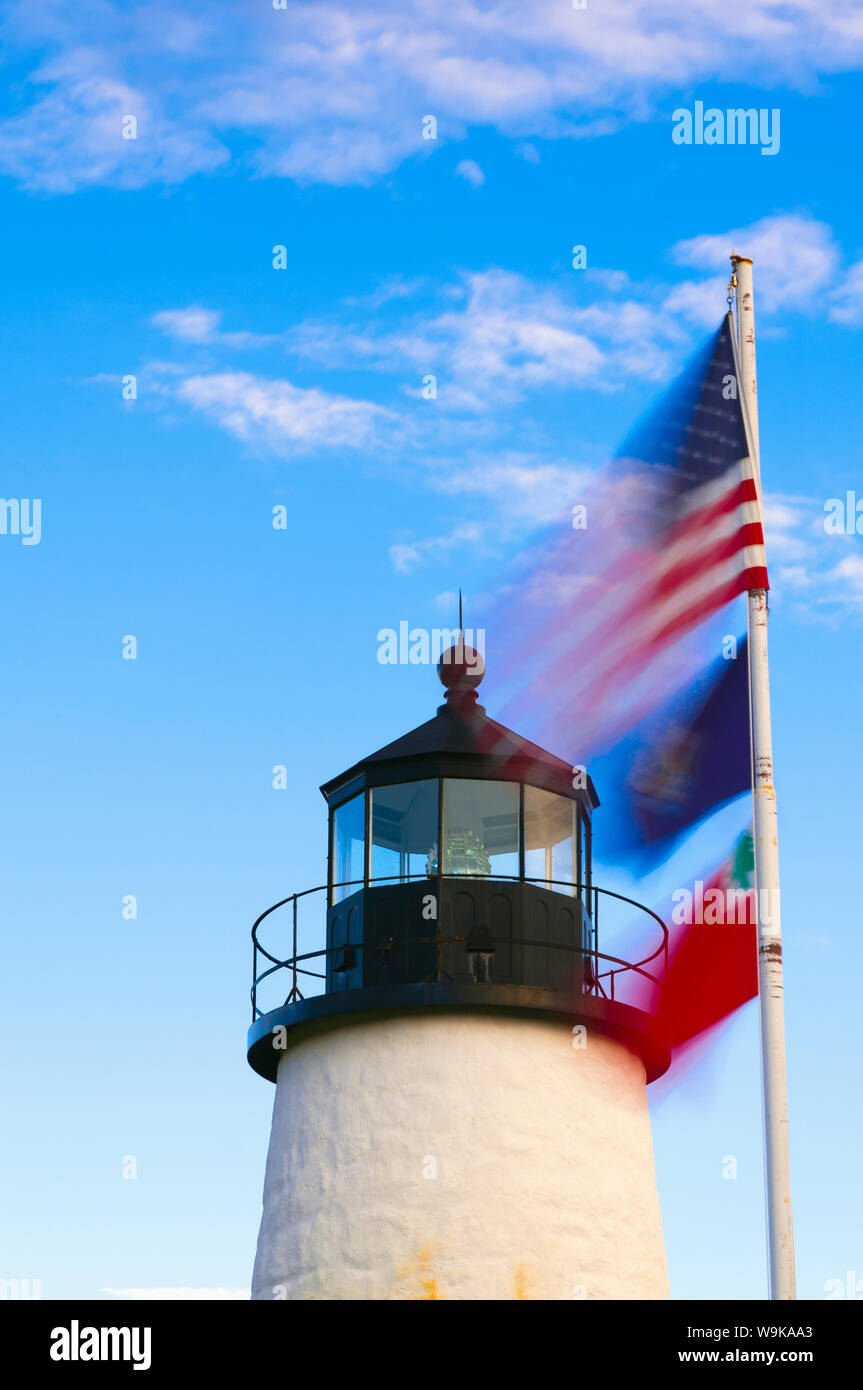 Pemaquid Point Lighthouse, péninsule Pemaquid, le Maine, la Nouvelle Angleterre, États-Unis d'Amérique, Amérique du Nord Banque D'Images