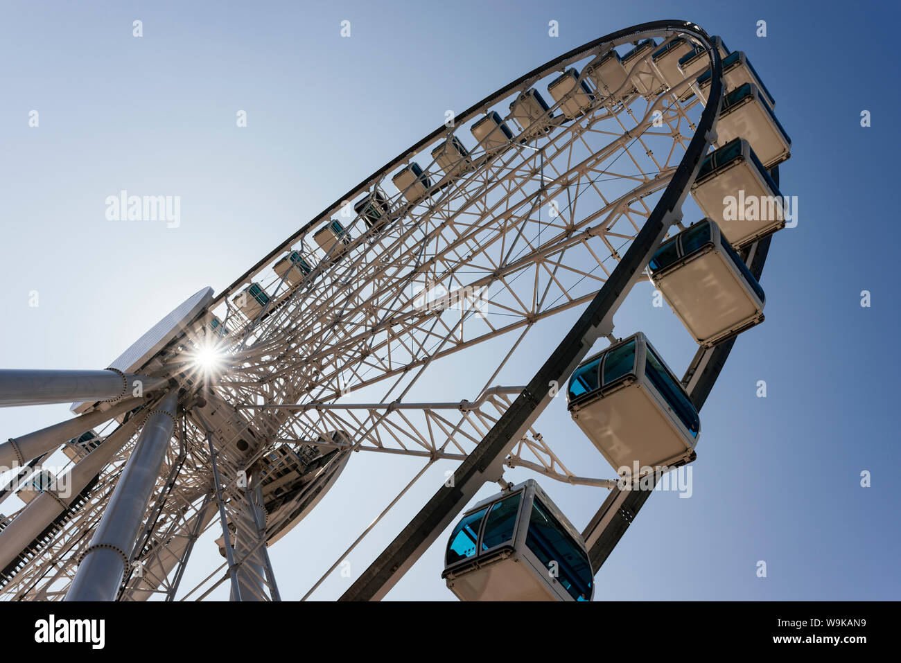 La roue d'observation de Hong Kong, Central, Hong Kong, Chine, Asie Banque D'Images