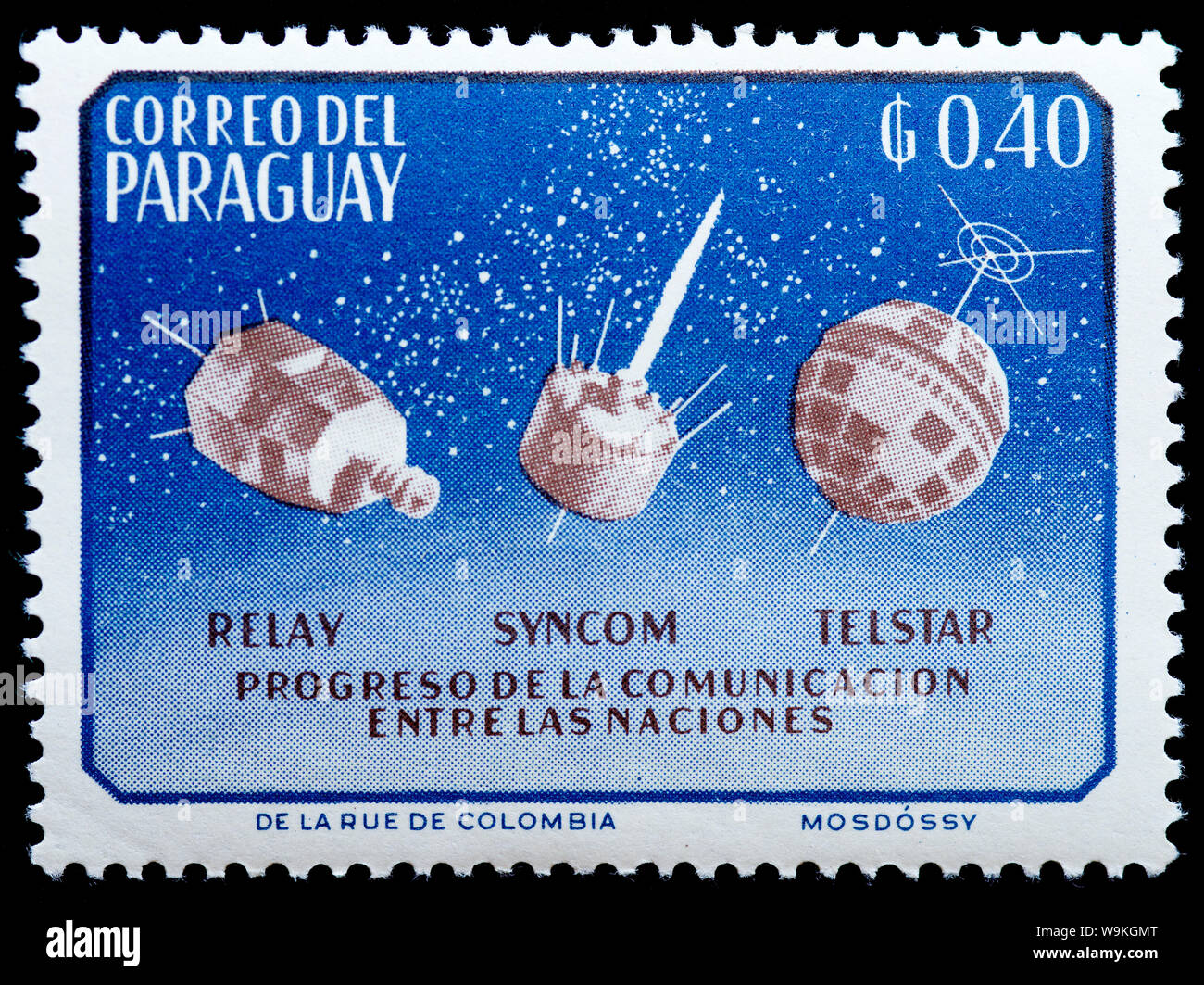 Paraguay - Timbre-satellites dans l'espace Banque D'Images
