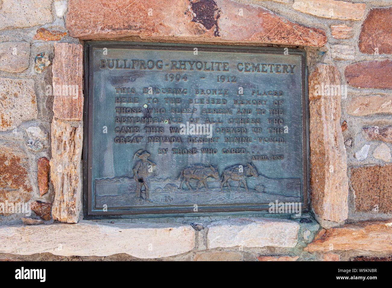 Bullfrog-Rhyolite cimetière, Nevada Banque D'Images