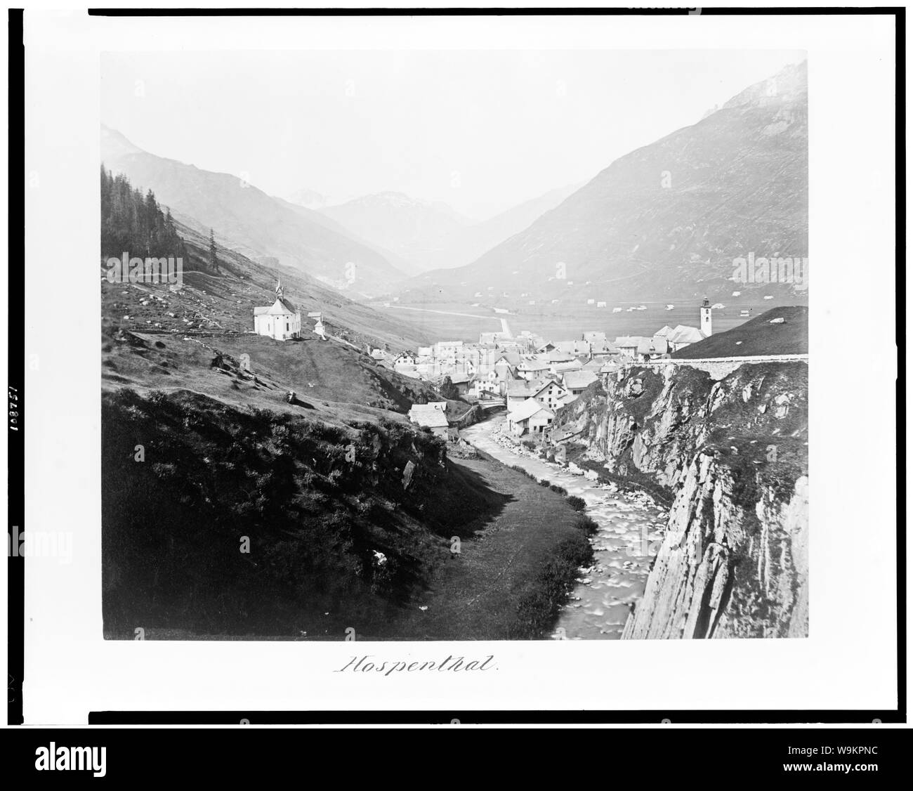 Andermatt village dans la vallée d'Urseren, Suisse Banque D'Images
