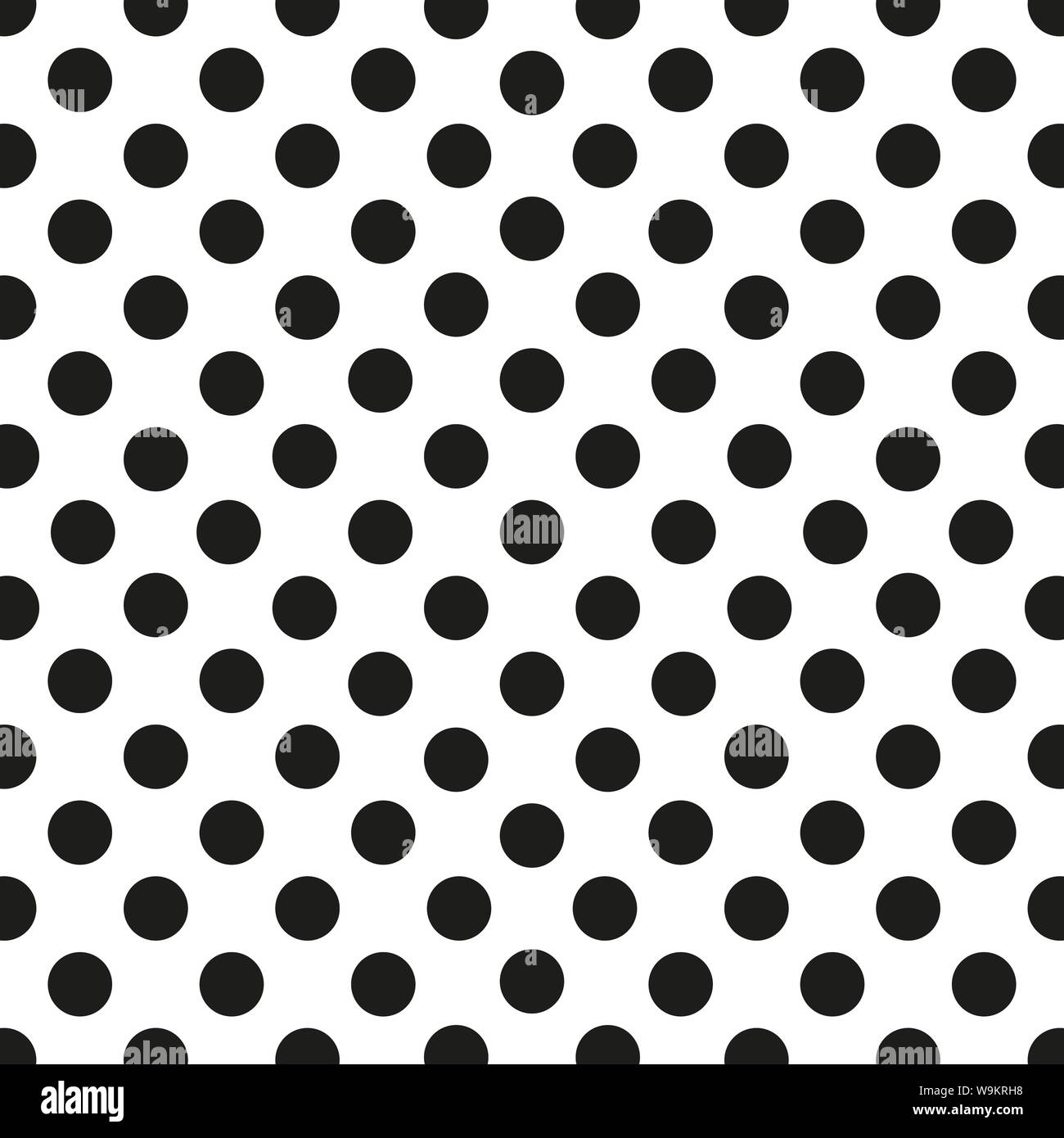 Un motif à pois. Points noirs sur fond blanc. Illustration vecteur eps10. Illustration de Vecteur