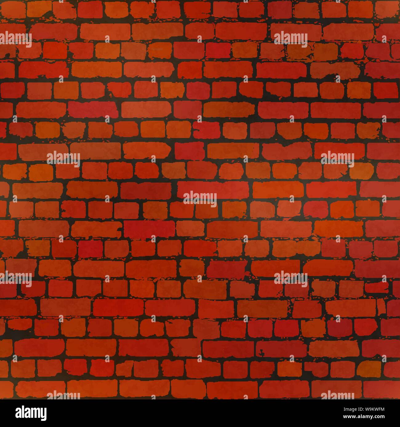 Grunge réalistes en briques mur brique usé motif transparent Illustration de Vecteur