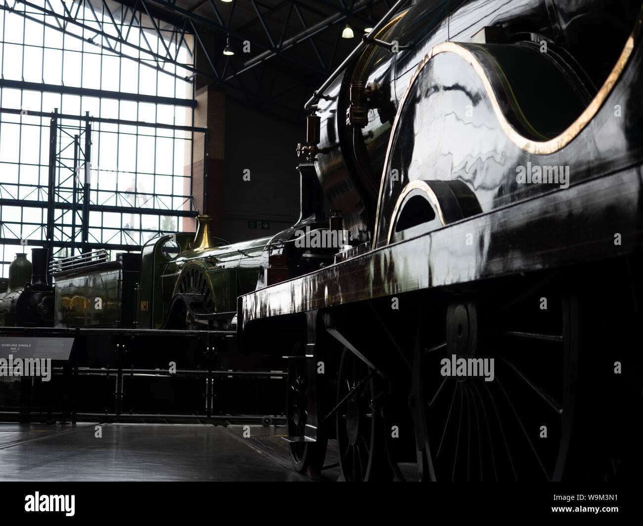 Locomotives à vapeur au National Railway Museum, York Banque D'Images