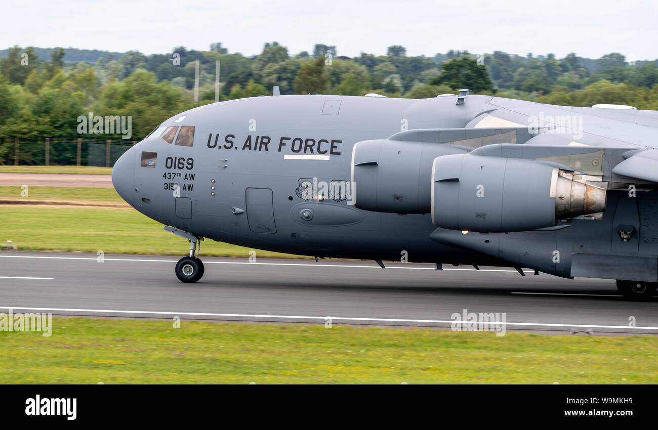 USAF C-17A Globemaster III à la Royal International Air Tattoo 2019 Banque D'Images