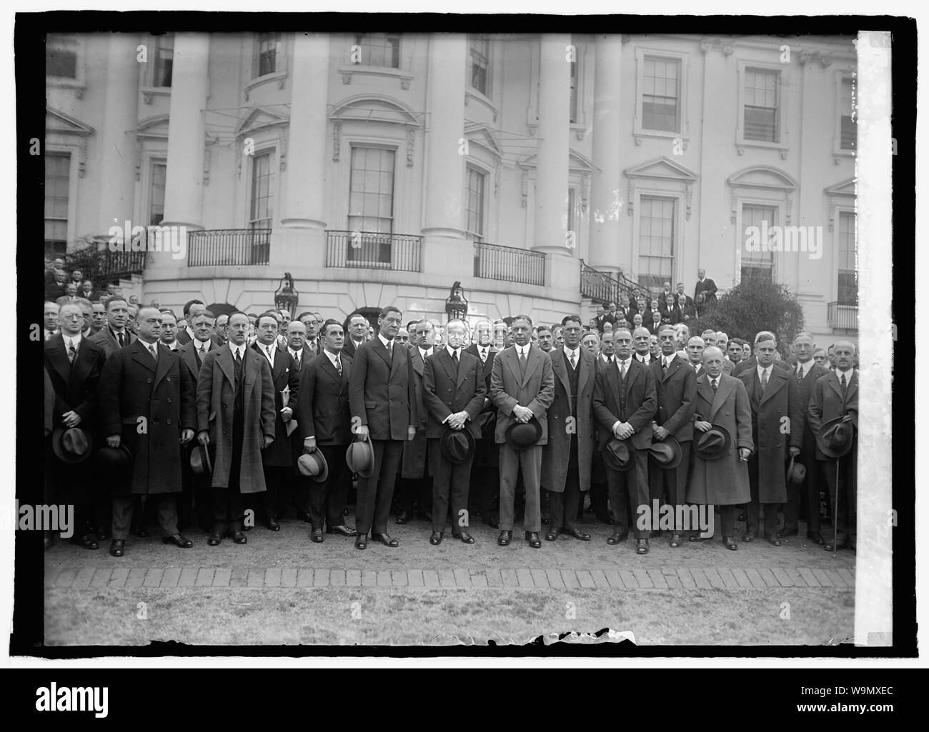 Ass'n. de American Electric Railway hommes avec Coolidge, 2/17/25 Banque D'Images