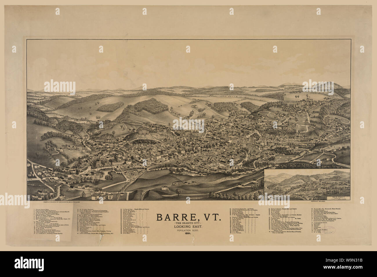 Barre, Vermont), (la ville de granit) Banque D'Images