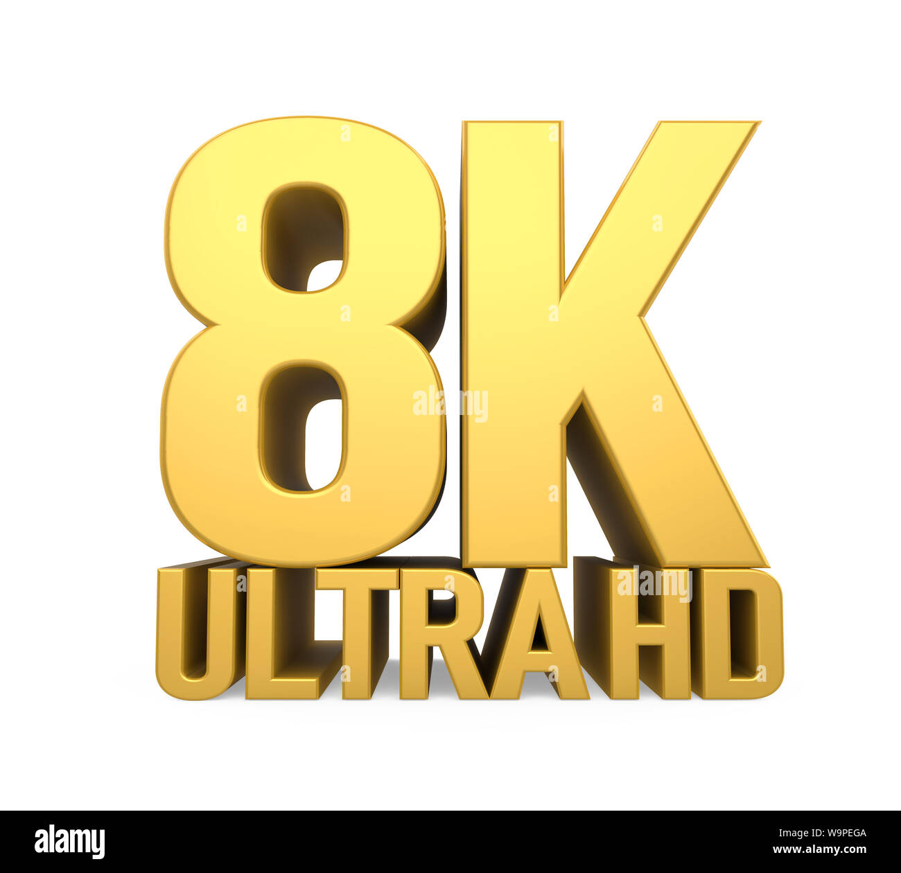 8K Ultra HD Sign Isolated Banque D'Images