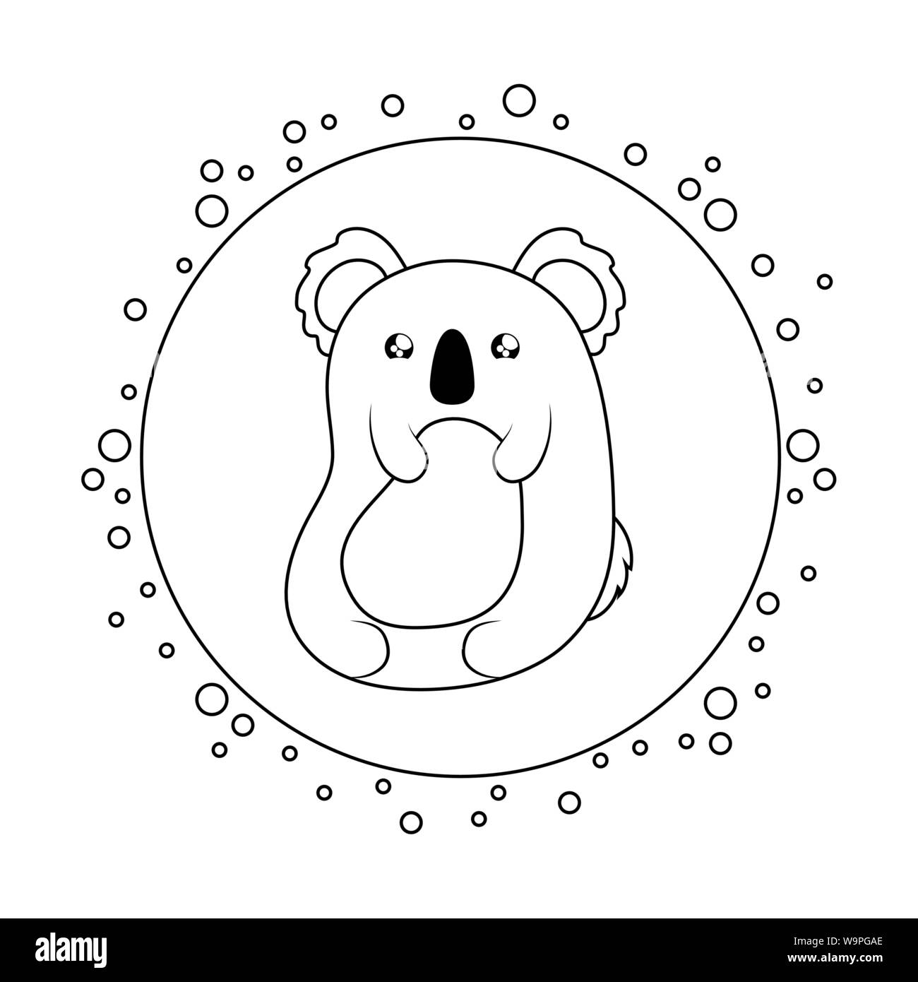 Koala Mignon Bebe Animal Vecteur Illustration Design Style Kawaii Image Vectorielle Stock Alamy