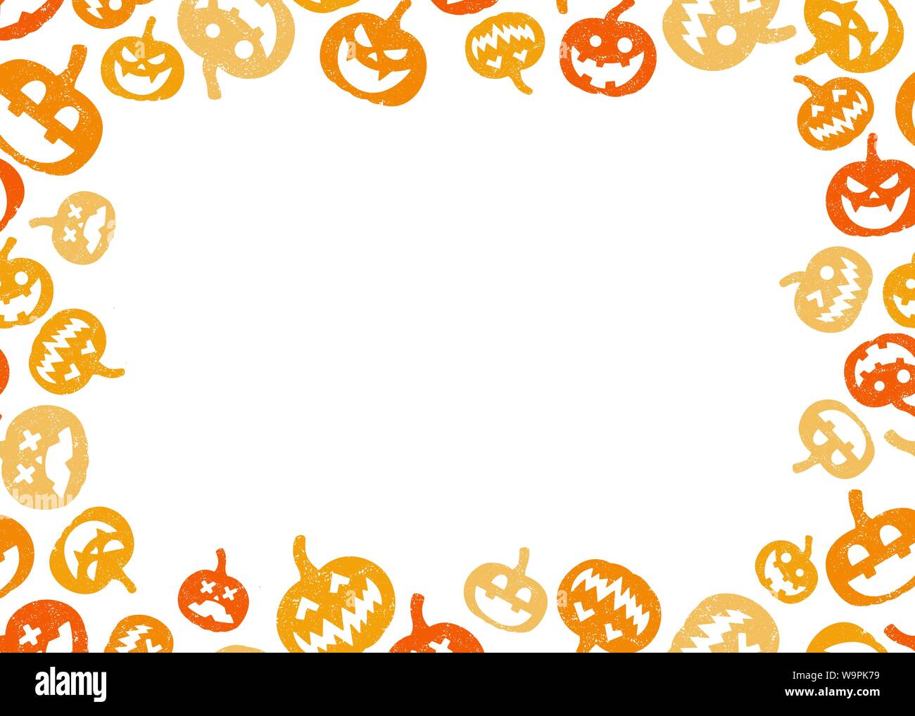 Halloween citrouille bord avec un noir au milieu de l'espace pour texte, logo, web, ou la conception de produits. Fond d'illustration vectorielle. Illustration de Vecteur