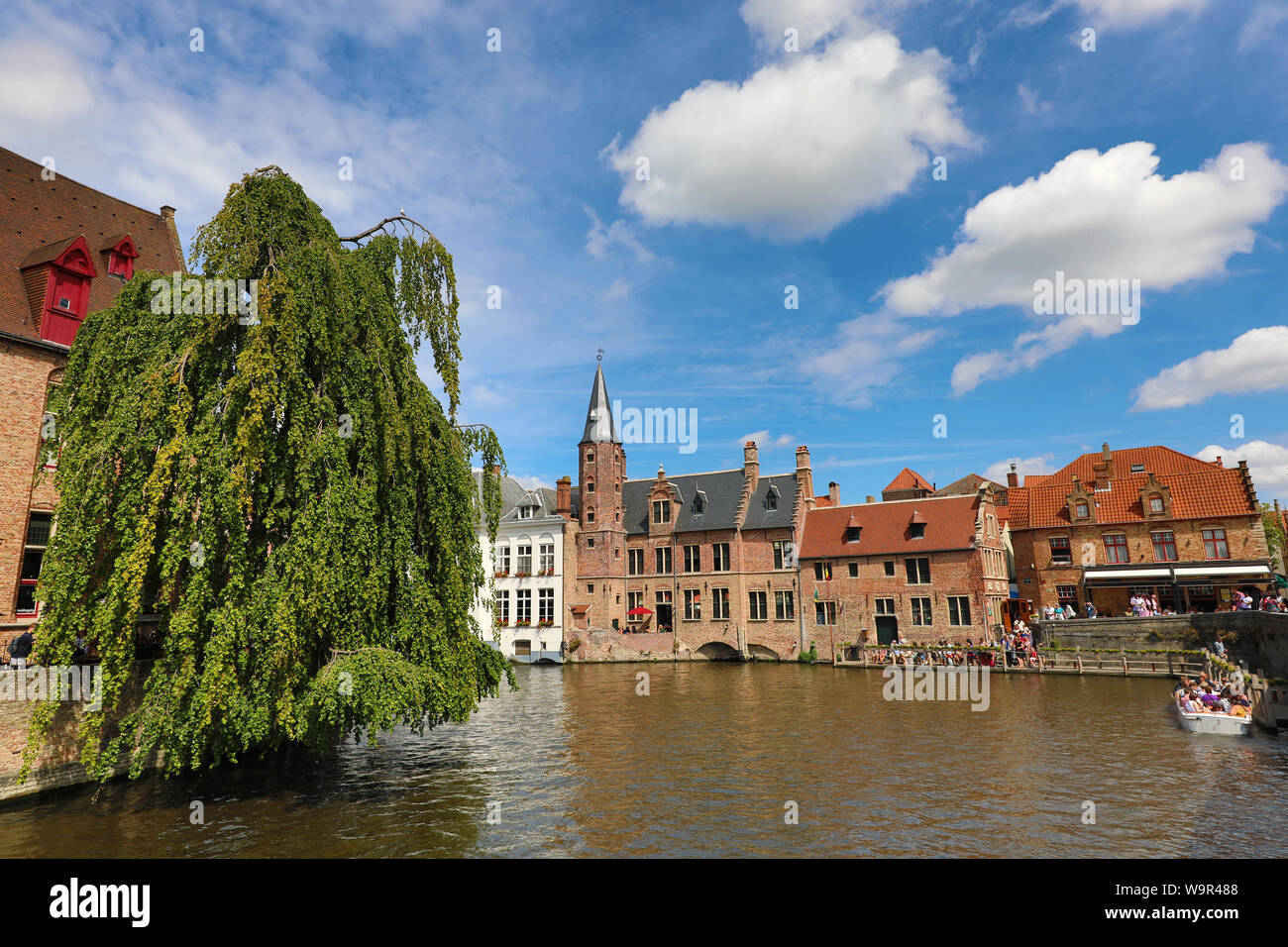 Quai du Rosaire ou Rozenhoedkaai, Bruges, Belgique Banque D'Images