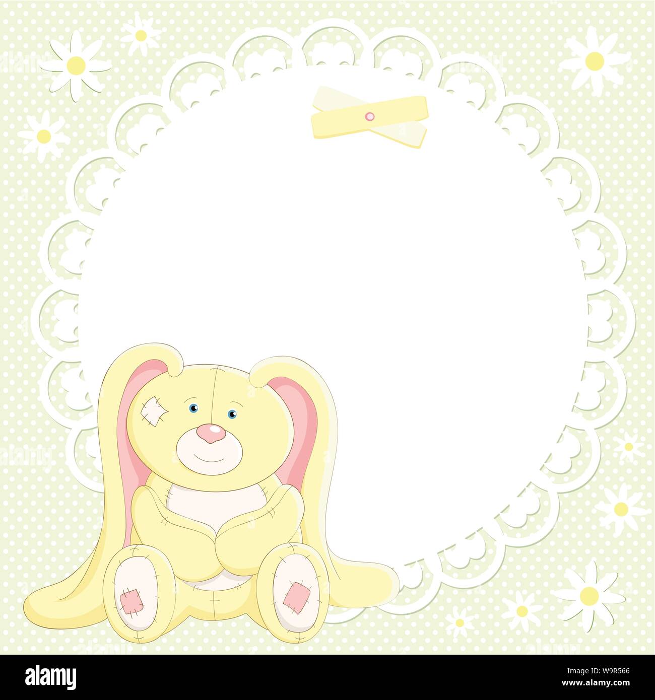 Vector background with cute bunny Illustration de Vecteur