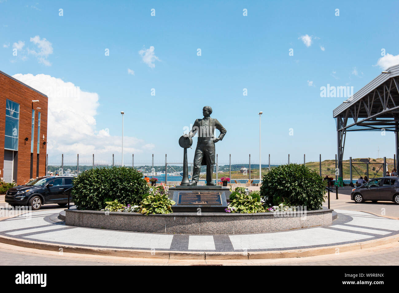 Monument de Samuel Cunard, Cunard, Titanic, Port de Halifax, Nouvelle-Écosse, Canada Banque D'Images