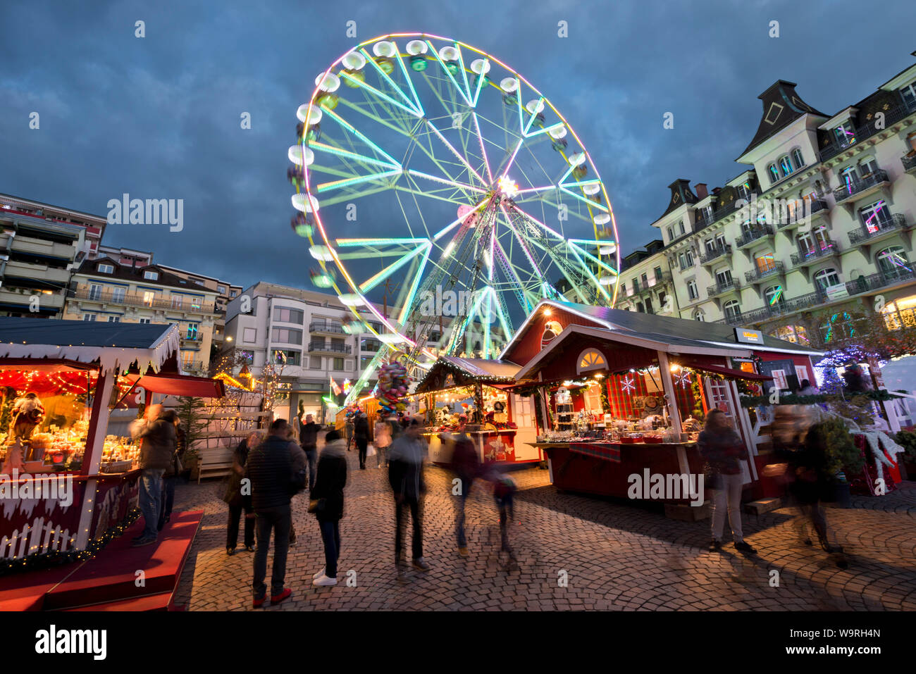 La Suisse, Vaud, Vaud, Montreux, ville, ville, ville, Montreux Noël, Marché  de Noël, marché de Noël Weihnachtsmarkt Photo Stock - Alamy