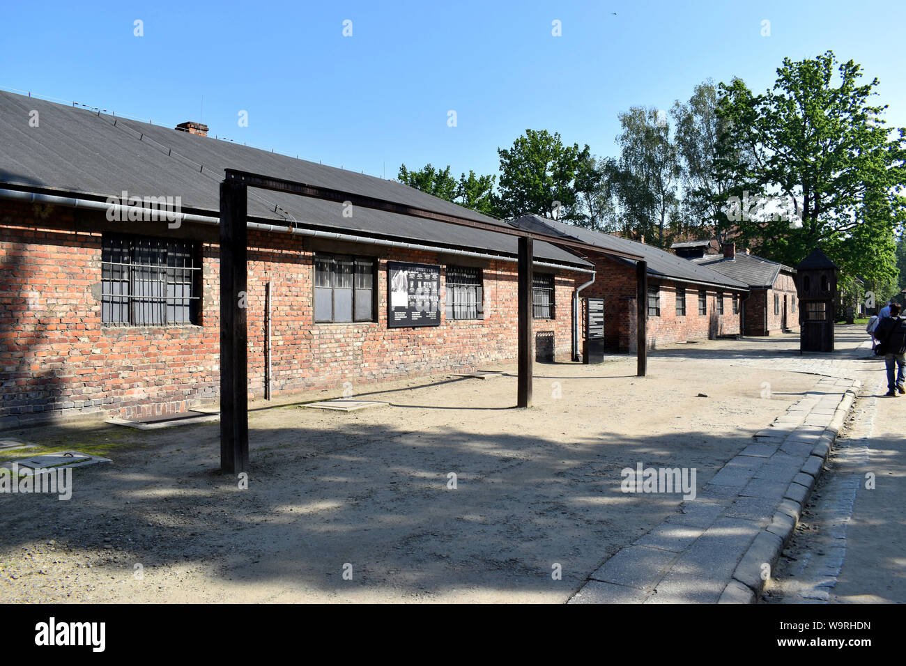 Auschwitz/Poland-June 3, 2019 : une vue de la zone où a eu lieu la pendaison dans le camp de concentration en Pologne Banque D'Images