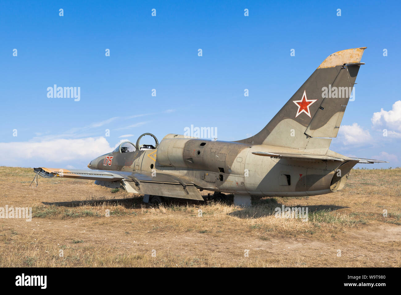 Taman, Temryuk district, région de Krasnodar, Russie - le 17 juillet 2019 : les avions militaires Aero L-39 Albatros sur Lysaya Gora dans le village de Taman, Temryu Banque D'Images