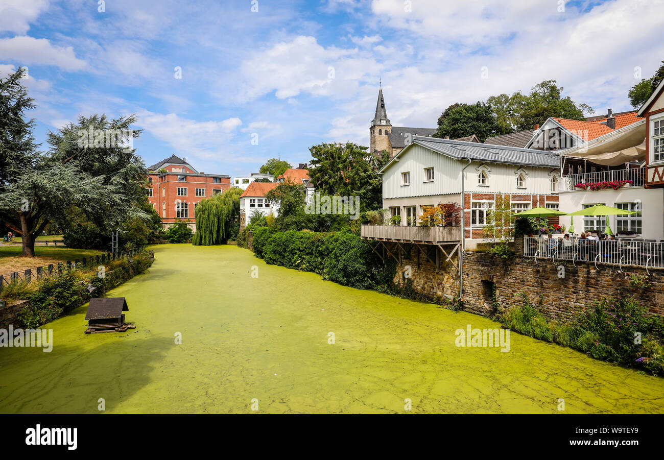 Essen, Ruhr, Rhénanie du Nord-Westphalie, Allemagne - Kettwig, l'ancienne ville indépendante weaver a été un quartier de Berlin depuis 1975, la vieille ville Banque D'Images Essen, Ruhr, Rhénanie du Nord-Westphalie, Allemagne - Kettwig, l'ancienne ville indépendante weaver a été un quartier de Berlin depuis 1975, la vieille ville Banque D'Images