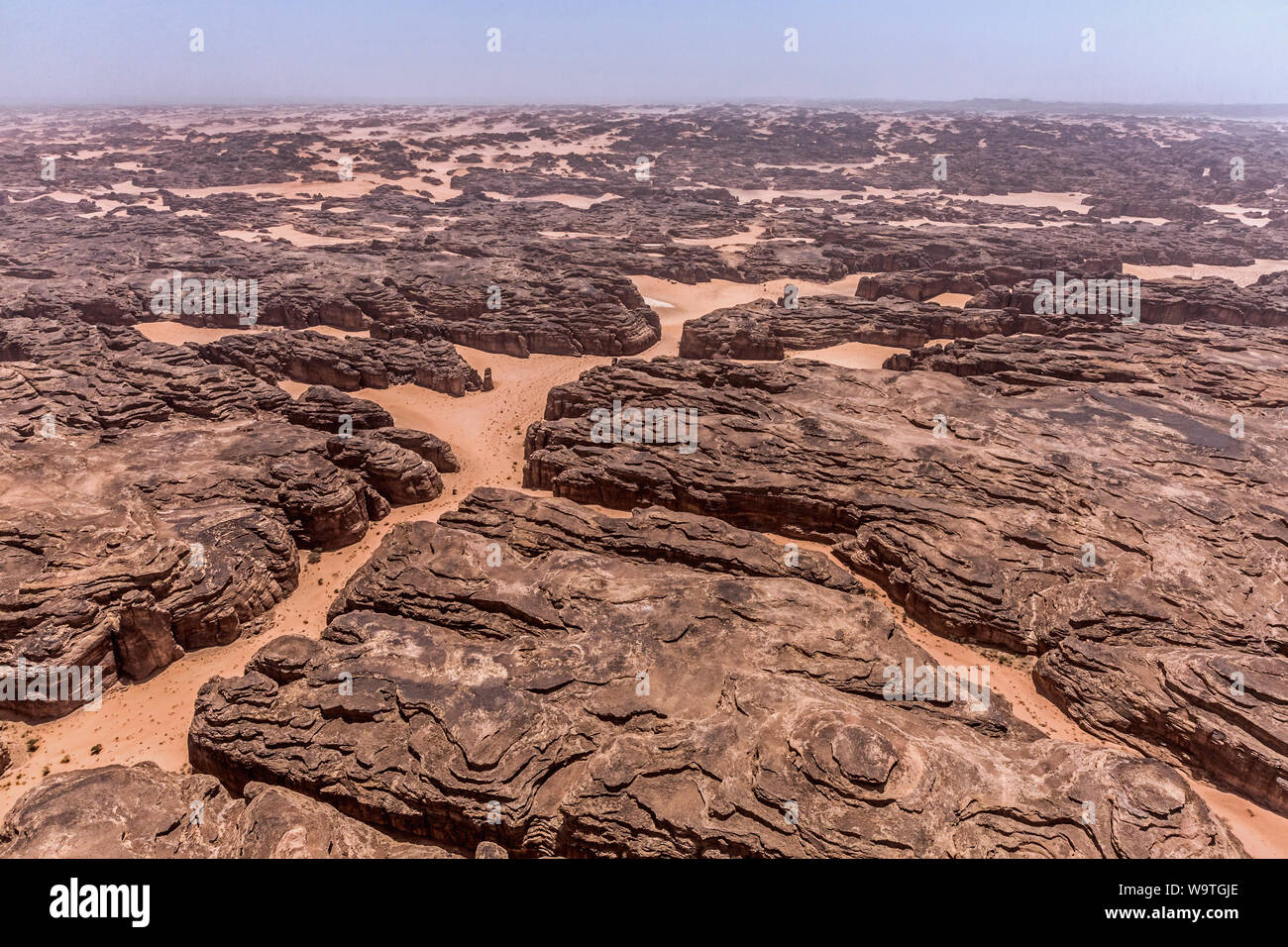 Paysage désertique, Dedan, Médine, Arabie Saoudite Banque D'Images