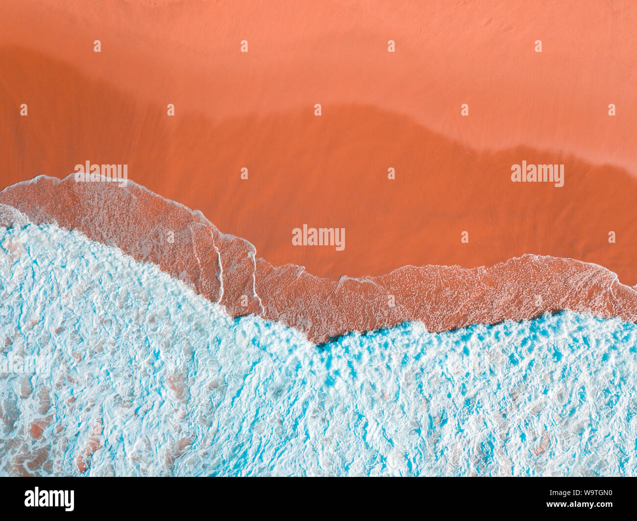 Vue aérienne de ocean surf sur Terrigal Beach, New South Wales, Australie Banque D'Images