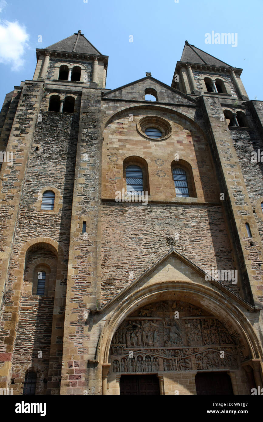 L'abbaye de Conques, France Banque D'Images