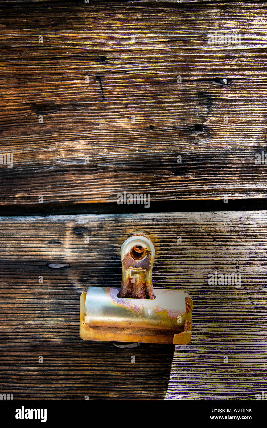 Classeur rouillé clipper weathered wood boards Banque D'Images