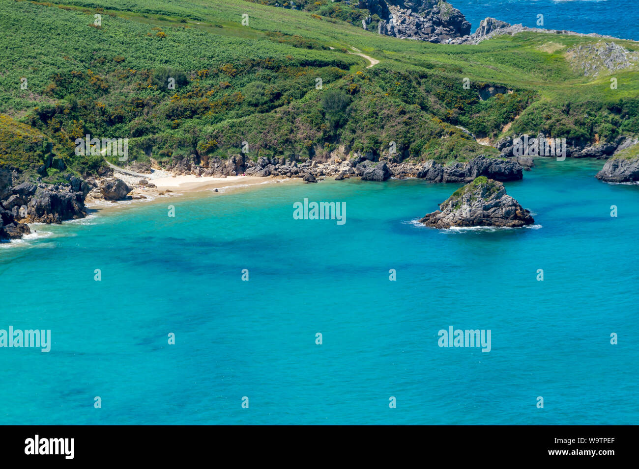 Plage de Torimbia près de village de Llanes Asturias Espagne Banque D'Images