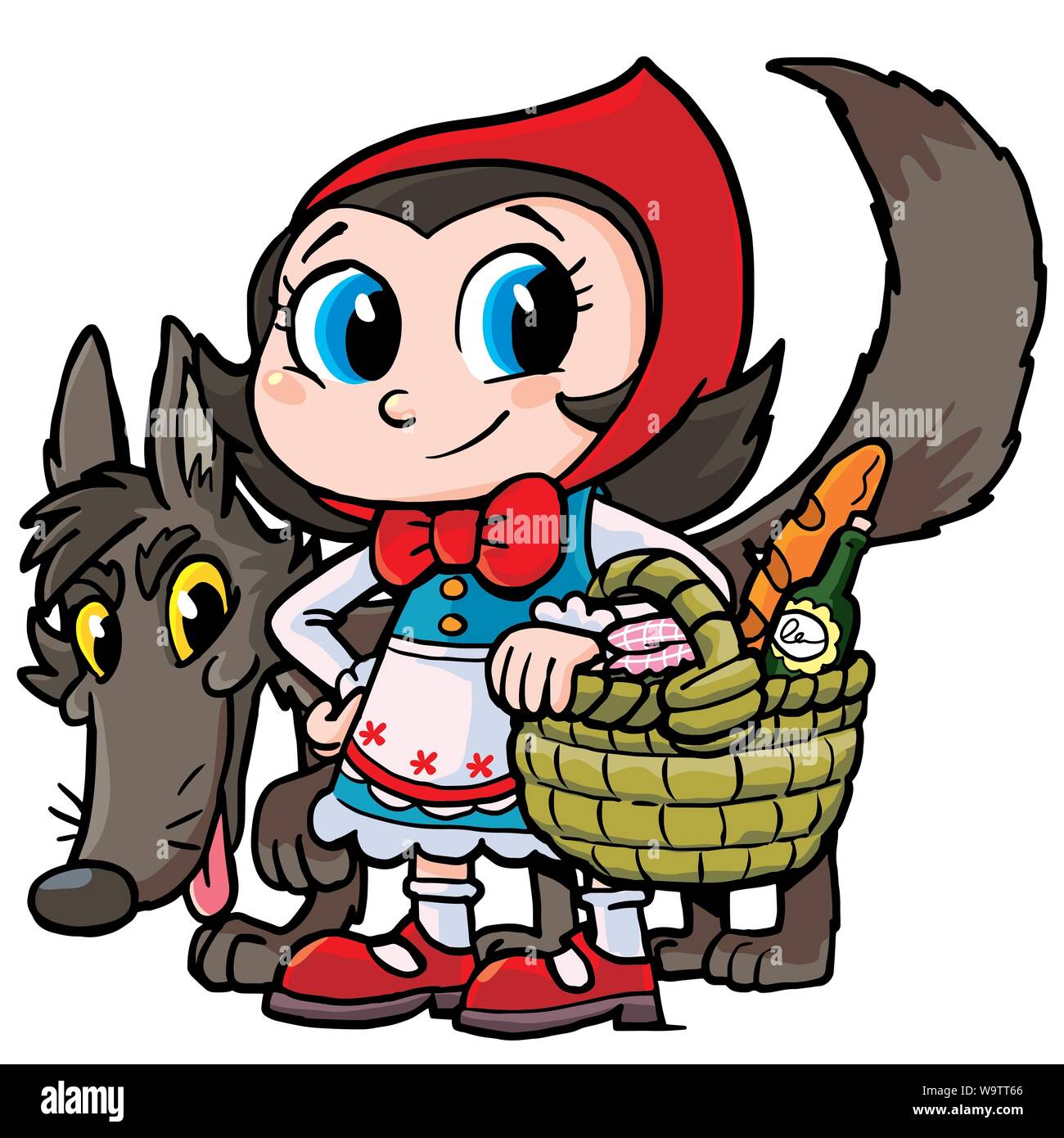 Red Riding Hood et le bon Wolf Banque D'Images