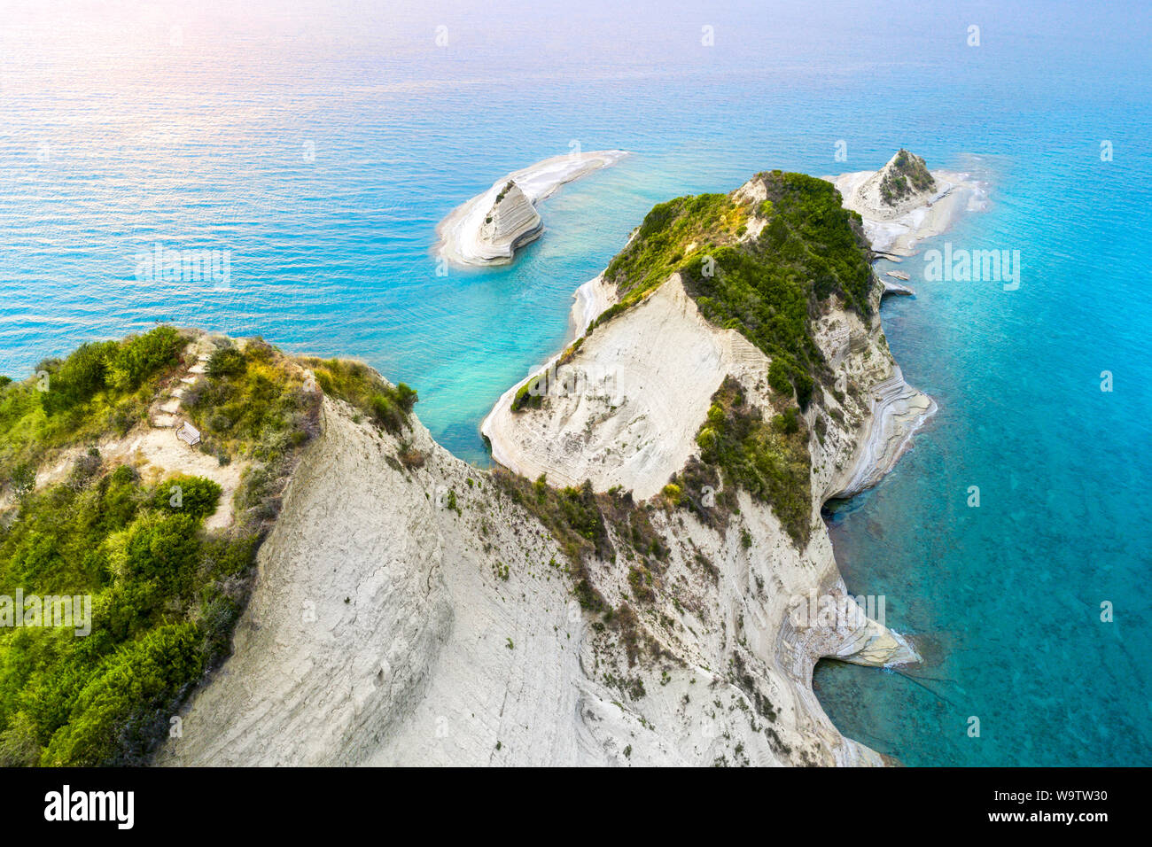 Belle vue de Cap Drastis à Corfou en Grèce Banque D'Images