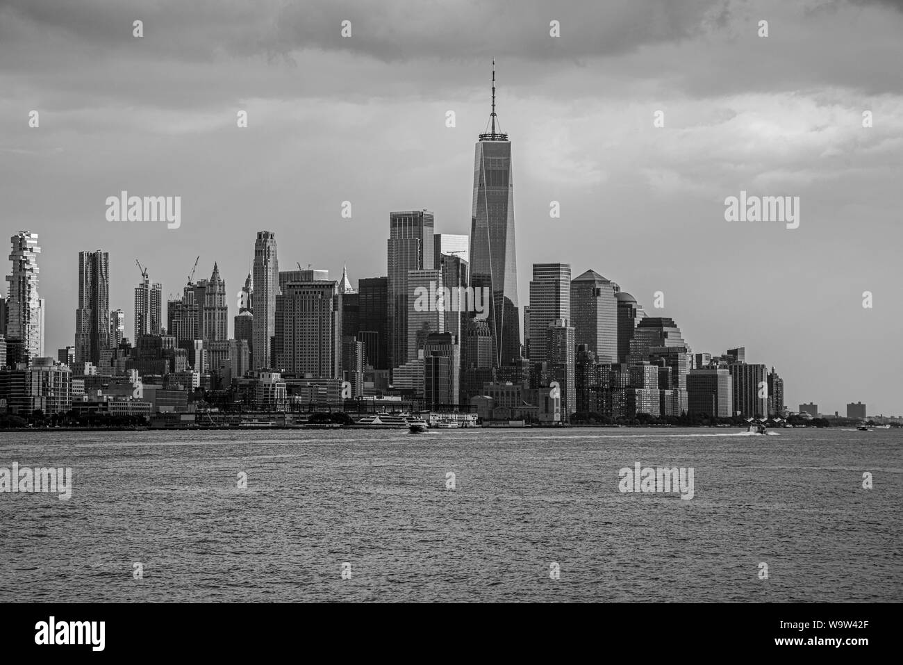 One world trade center à Manhattan, avec la tour de la liberté en avant Banque D'Images