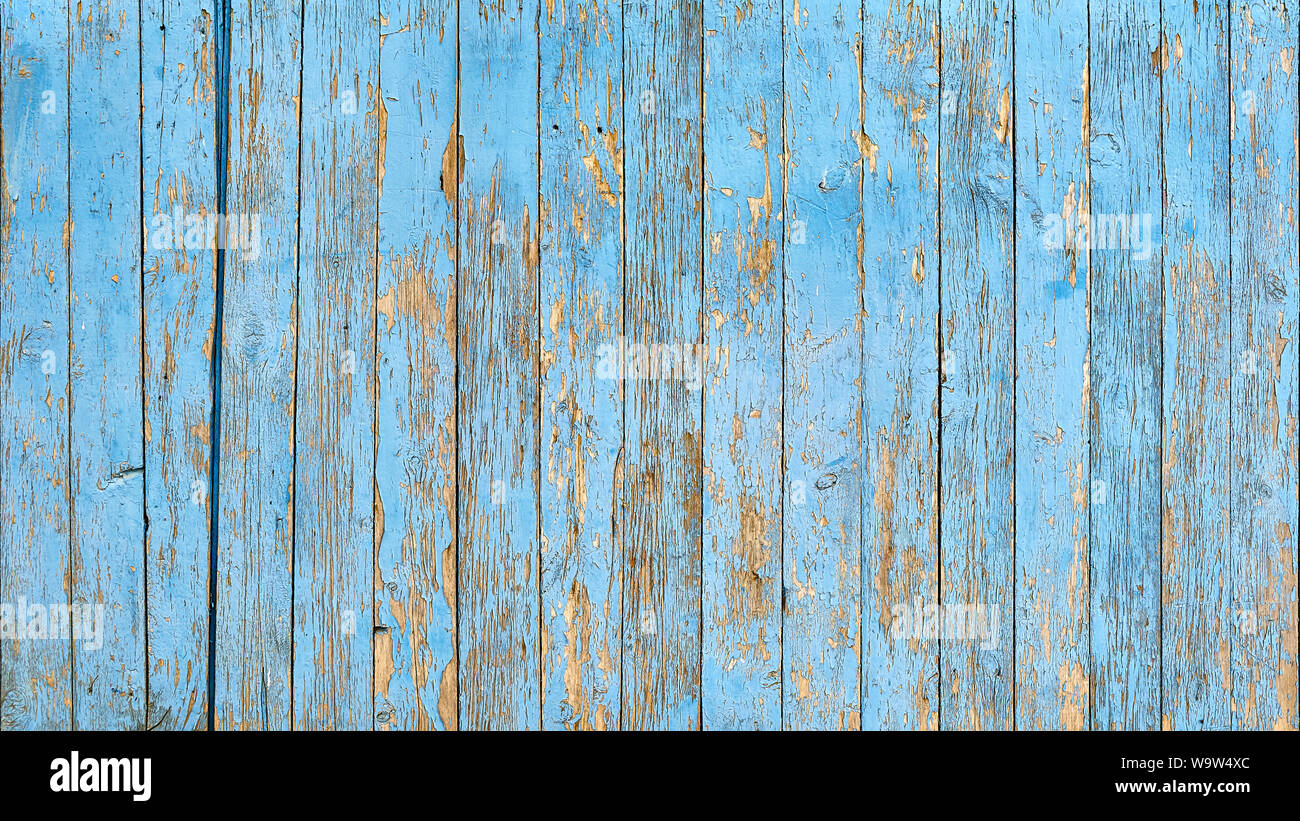 Vieux mur en bois peint, panneaux peints - texture background Banque D'Images