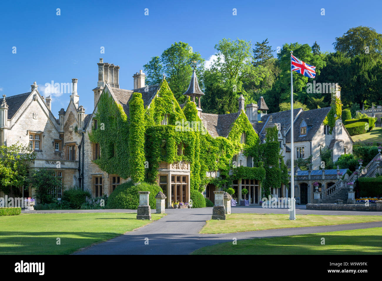 Manor House Hotel, Castle Combe, les Cotswolds, Wiltshire, Angleterre Banque D'Images