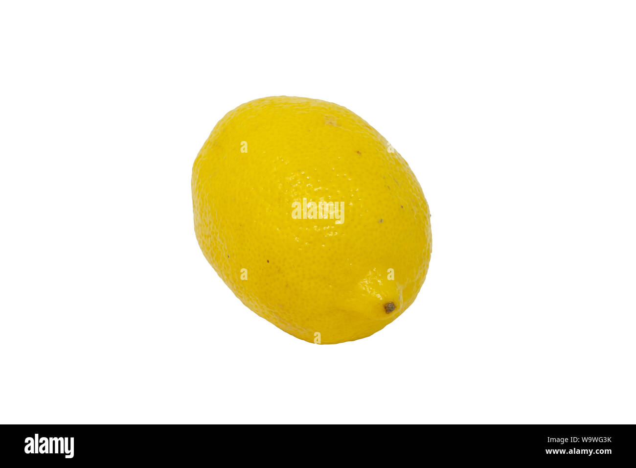 Un citron jaune fruit isolé sur fond blanc Banque D'Images