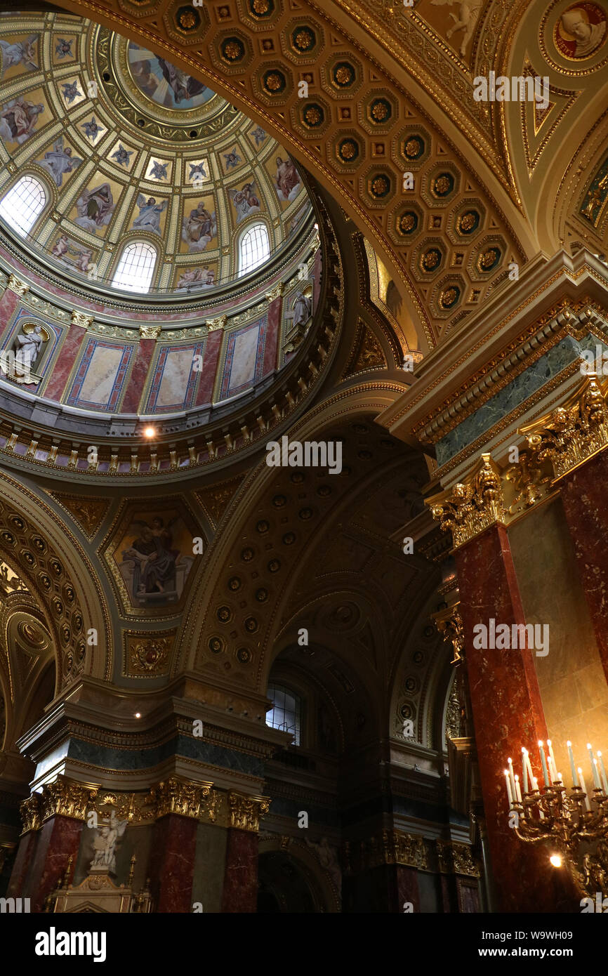 Basilique St Stephens à Budapest, Hongrie (Szent Istvan Bazilika) Banque D'Images