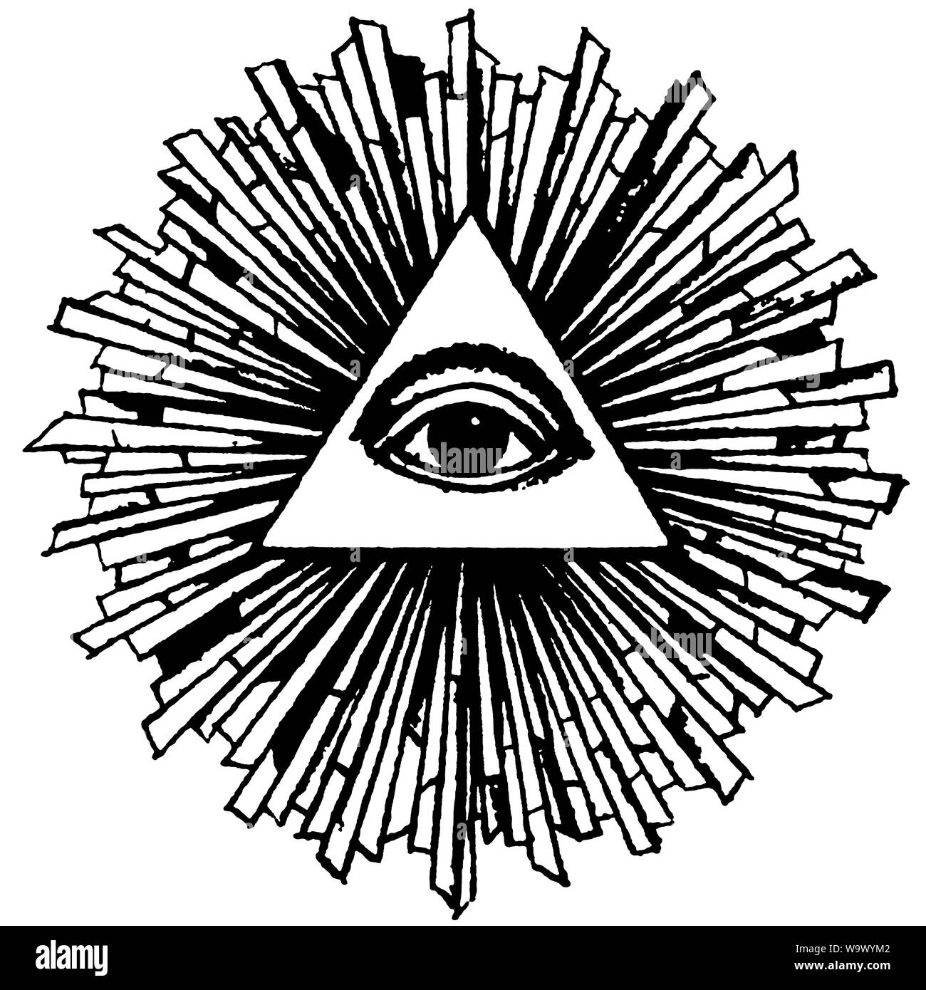 Symbole franc-maçon Banque D'Images