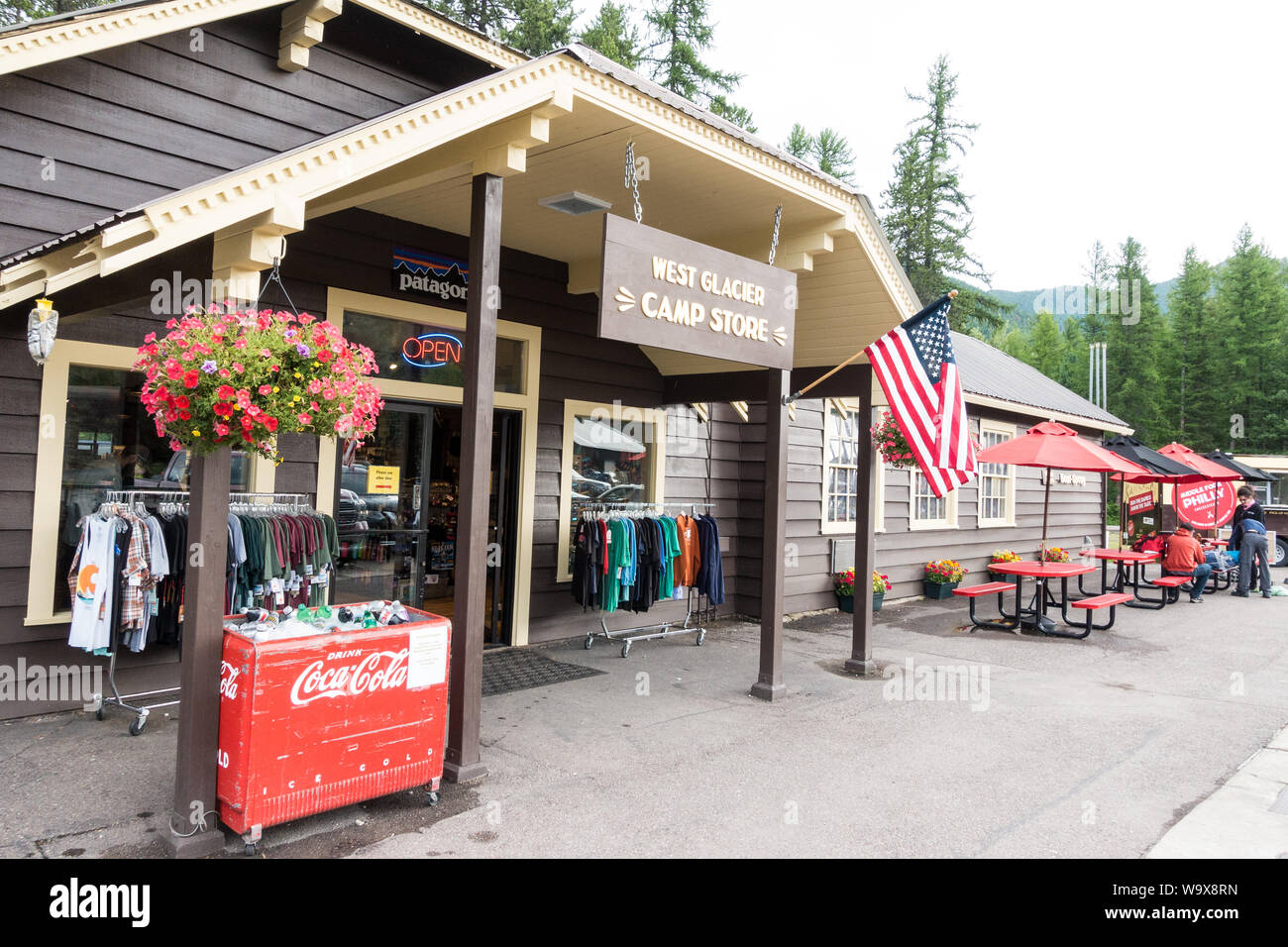 West Glacier dans Campstore Banque D'Images