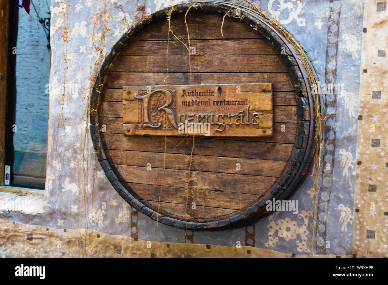 Rozengrals restaurant médiéval à Riga, Lettonie Banque D'Images