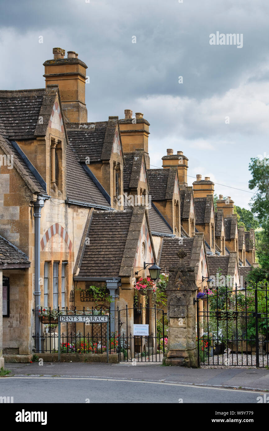 Chandos et bosses hospices dans l'ancienne ville anglo-saxon de Winchcombe, Cotswolds, Gloucestershire, Angleterre Banque D'Images