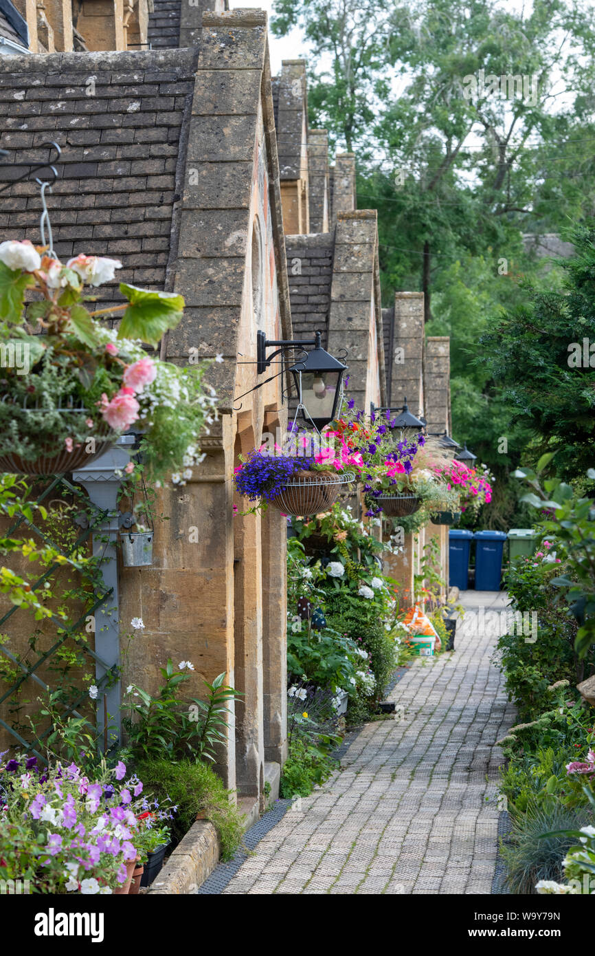 Chandos et bosses hospices dans l'ancienne ville anglo-saxon de Winchcombe, Cotswolds, Gloucestershire, Angleterre Banque D'Images