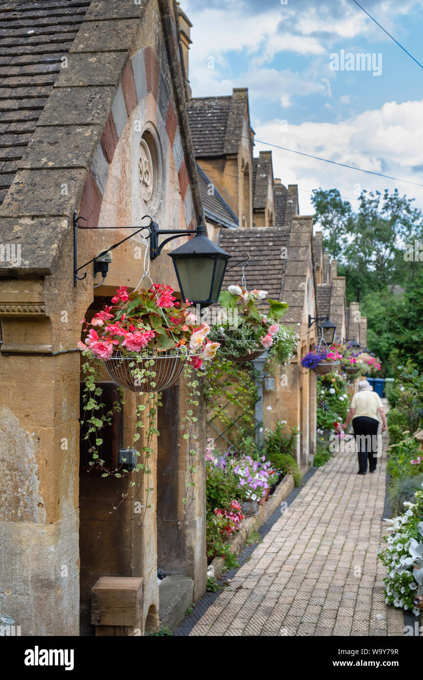 Chandos et bosses hospices dans l'ancienne ville anglo-saxon de Winchcombe, Cotswolds, Gloucestershire, Angleterre Banque D'Images